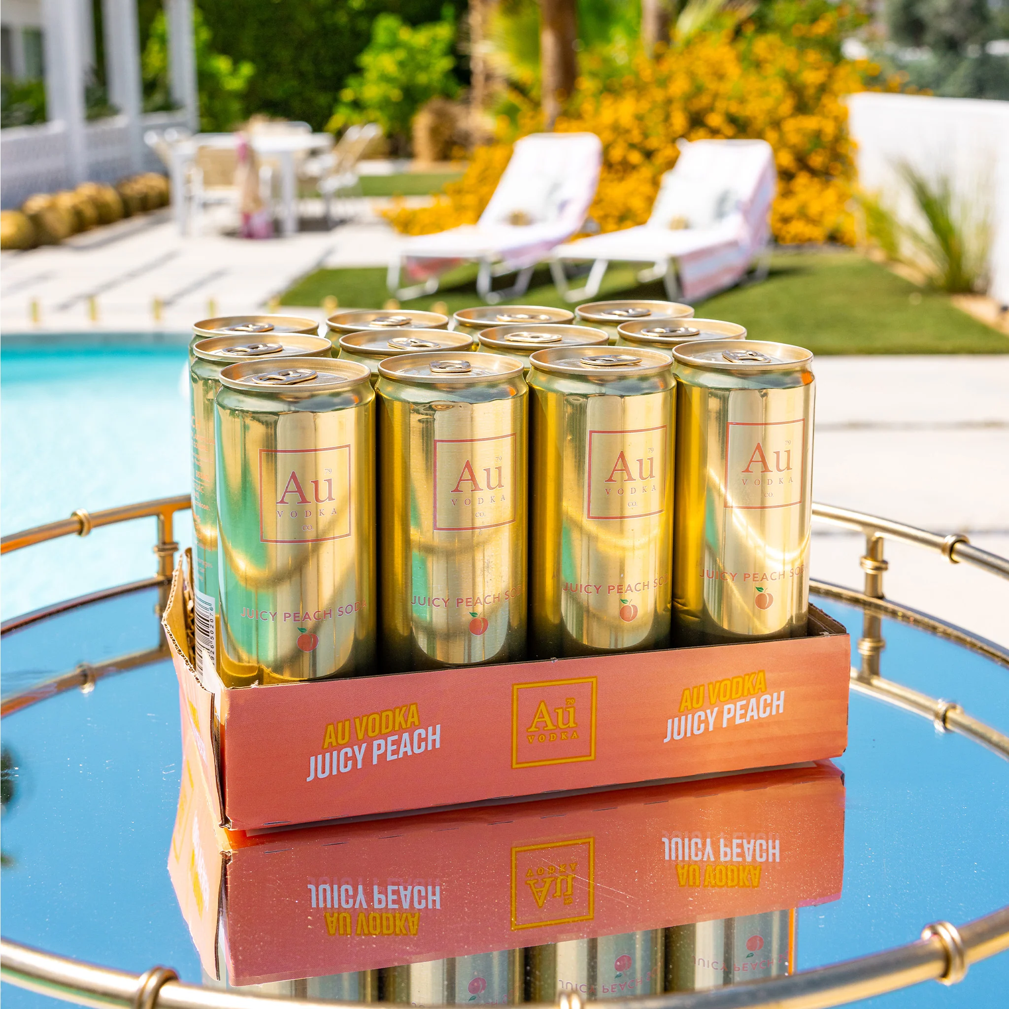 Au Vodka VIP Juicy Peach Pre-Mixed Cans - 12 Pack - Image 4