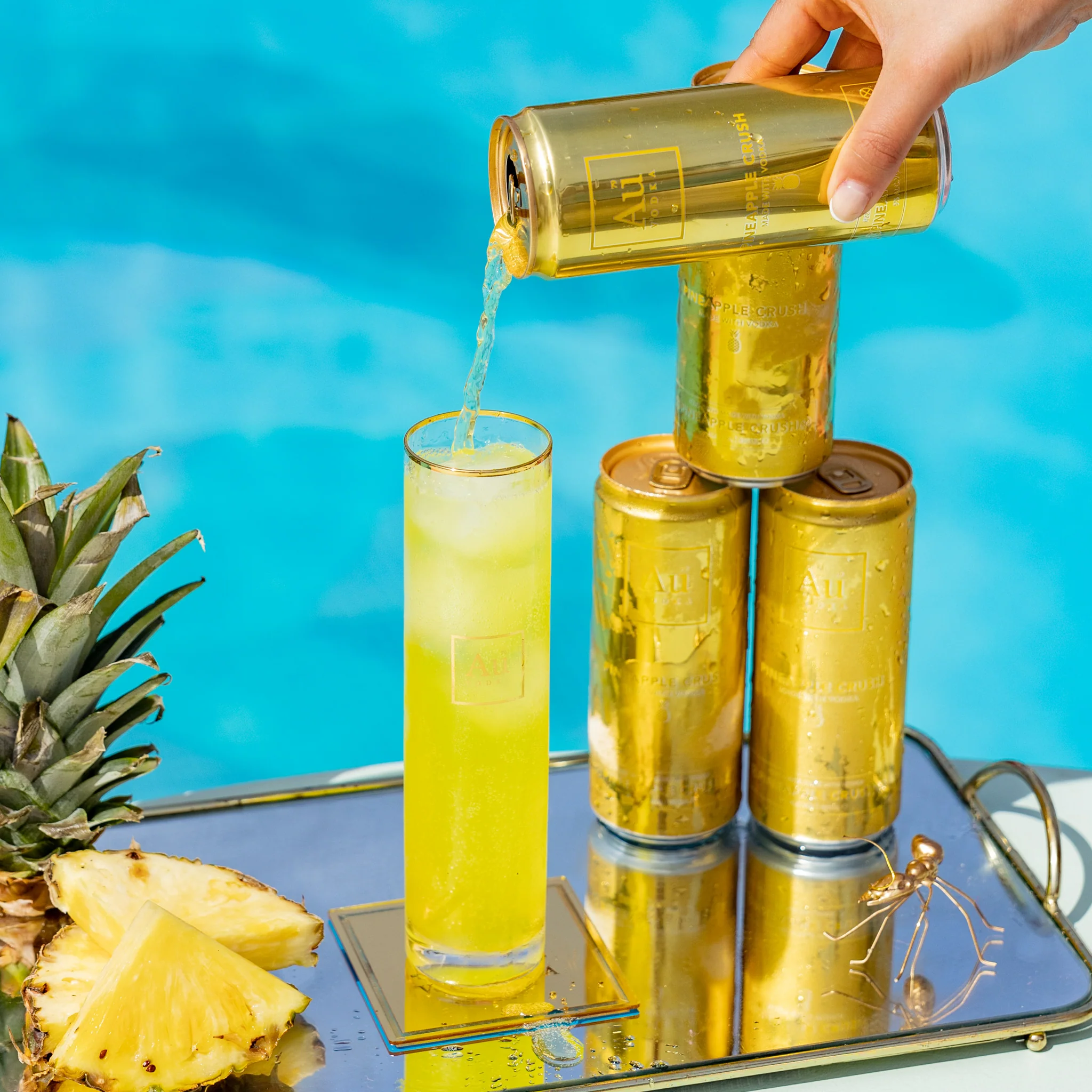 Au Vodka Pineapple Crush Pre-Mixed Cans - 12 Pack - Image 3