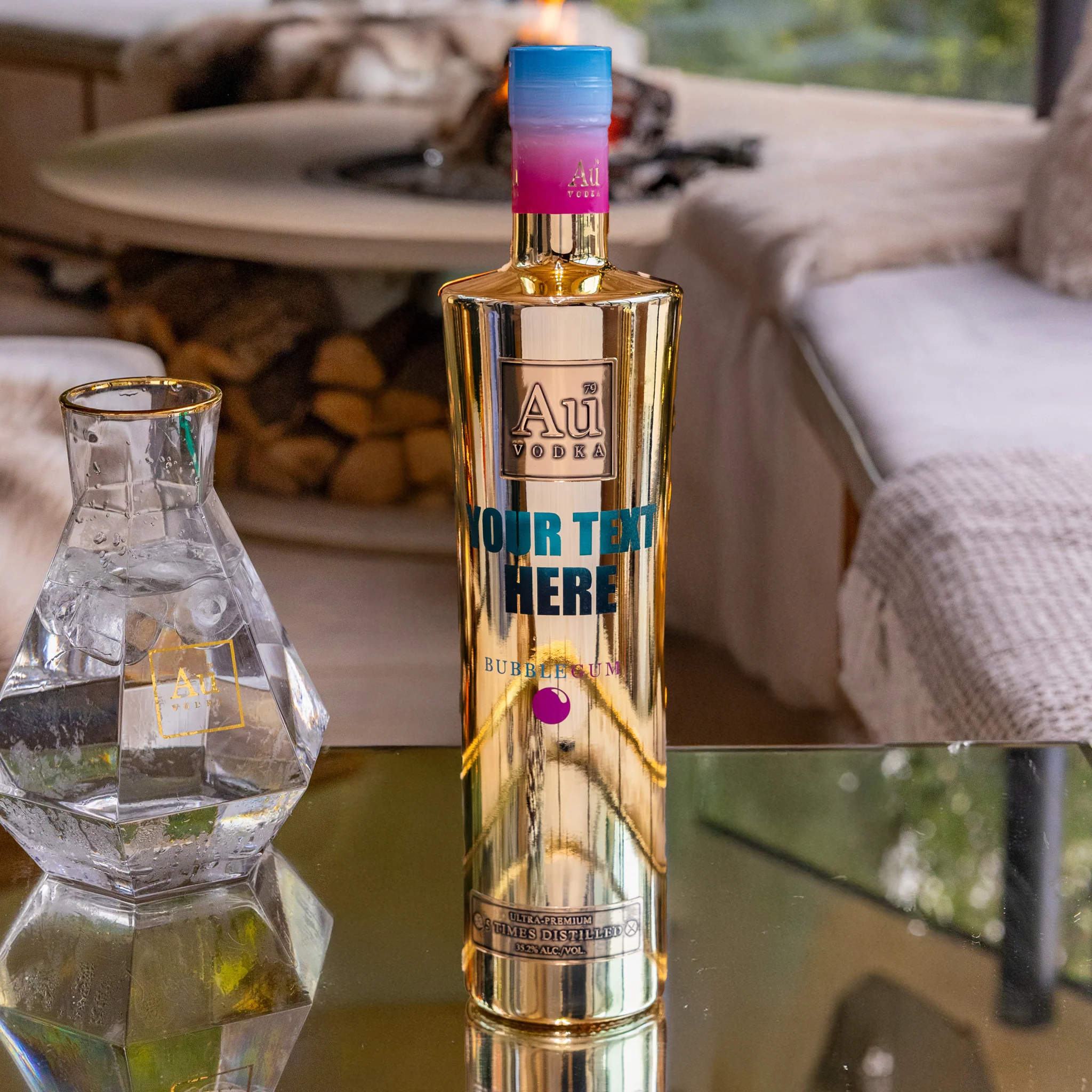 Engraved Au Vodka Bubblegum 70cl - Image 2